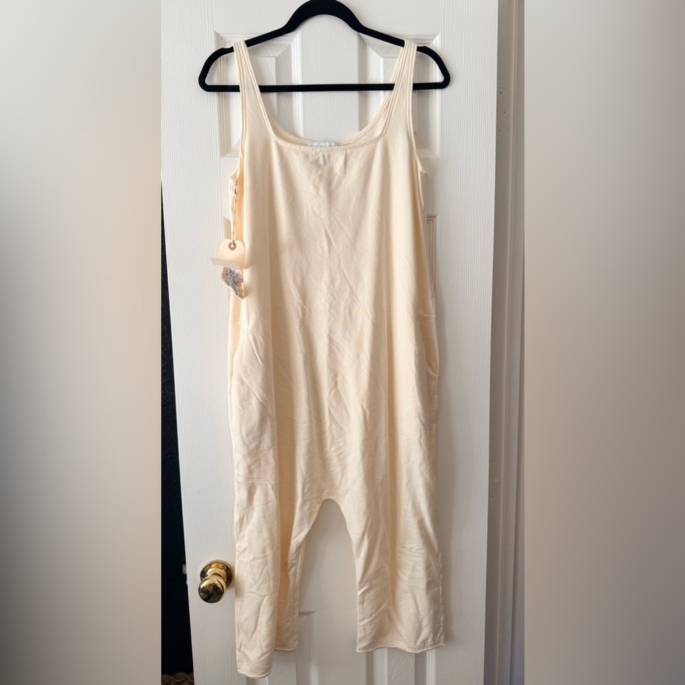 NWT BLUE JEAN BABY BRAND WOMENS JUMPSUIT ONESIE, BANANA CREAM, VARIOUS SIZES